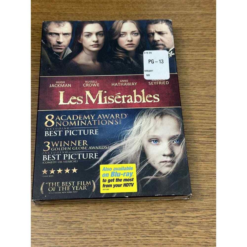 Les Misérables Blu-ray Hugh Jackman Russell Crowe Anne Hathaway Amanda Seyfried